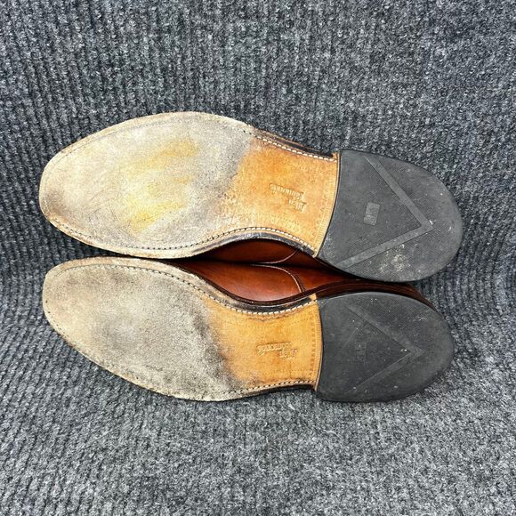 Allen Edmonds Hersey Woven Split Toe Brown Leather Oxfords Dress Shoes Mens 8.5D - Picture 6 of 9